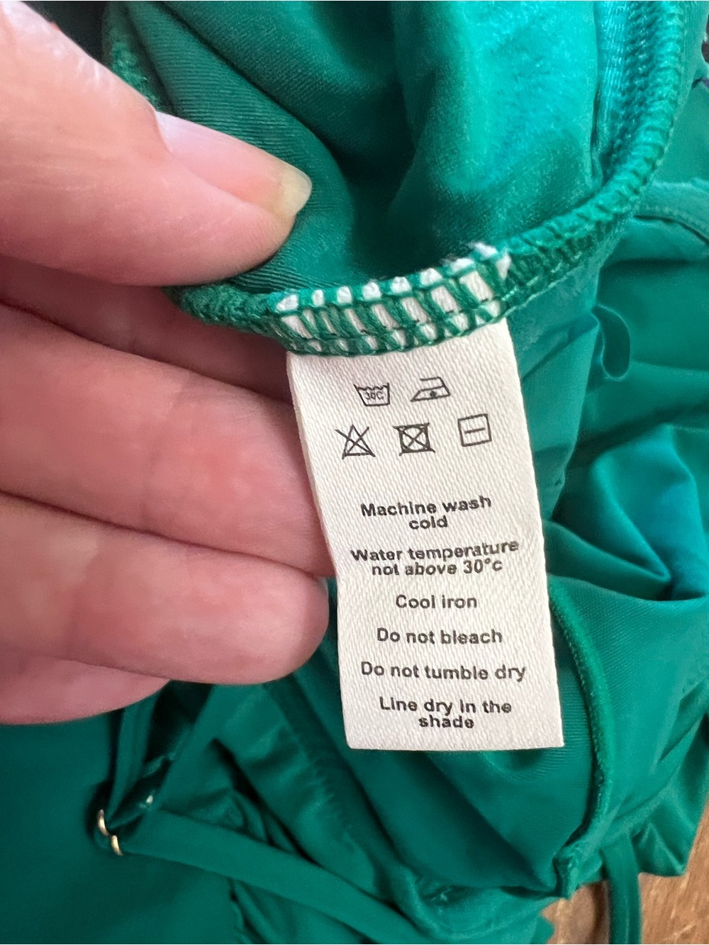 Teal Twist-Front Midi Dress with Spaghetti Straps - Picture 8 of 10